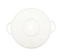 HTU 11in Silicone Splatter Screen Dishwasher Multi-Use Splatter Guard (White)