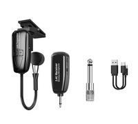 HTU 2.4G Wireless Clip-on Lapel Condenser Microphone 30m Range Musical Instruments Microphone Plug and Play Great for Trumpets Trombone