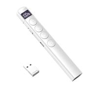 HTU 2.4GHz Wireless Presentation Clicker Type-C Rechagable Wireless Presenter Remote with Hyperlink PowerPoint Office Presentation Clicker for Office Teaching Projector PPT Presenter