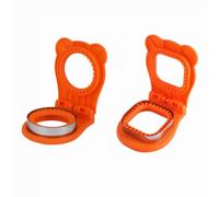 HTU 2 Packs Uncrustables Sandwich Maker Sandwich Cutterboxes for (Orange) (Orange 2 pcak)