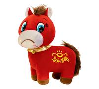 HTU 2026 Horse Year Funny Plushie Figurine Lucky Mascot Toy Creative Zodiac Ornament (20cm Crying) (A 20cm)