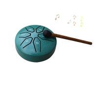 HTU 3 Inch 6 Notes Percussion Instruments with Mallet Sound Healing Instruments Rain Drum Instrument for Entertainment Meditation Yoga Zen Gifts