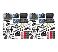 HTU 55 in 1 Accessories Bundle Compatible for Osmo Action 5 Pro 4 3 Accessories Kit, Carrying Case Selfie Stick Tripod Waterproof Case-2 SET