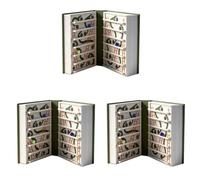 HTU ABS Snakes and Ladders Book Board Games, Travel-Friendly Folding Design Educational Board Game for Men Women Boys Girls Fun Essentials Gifts-3pcs
