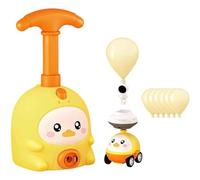 HTU Animal Air Powered Balloon Car Toy, Educational Inertial Air Power Balloon Car Scientific Experiment Intelligence Education Preschool Toys for Boys Girls-Yellow