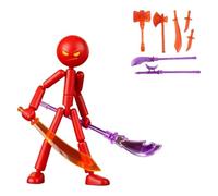 HTU Collectable Posable Stickman Invincible Action Figures Set, Multi-jointed Stickman Collectable Action Figure Set, Movable Stickmans Actions Figures-E
