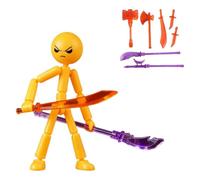 HTU Collectable Posable Stickman Invincible Action Figures Set, Multi-jointed Stickman Collectable Action Figure Set, Movable Stickmans Actions Figures-F