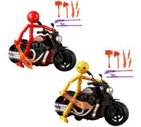 HTU Collectable Posable Stickman Invincible Action Figures Set, Multi-jointed Stickman Collectable Action Figure Set, Movable Stickmans Actions Figures-B + C 2PCS