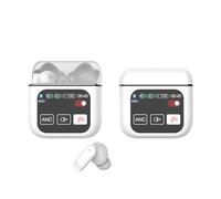 HTU -Compatible 5.4 Headphones HD Touch Screen HiFi Stereo Headphones ANC+ENC Noise Cancelling Digital Display Earbuds Long Battery Life for Running Gym Workout