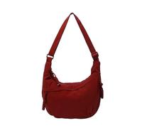 HTU Crescent Bag for Women Half Moon Bag Nylon Dumpling Bags Portable Crescent Purse with Adjustable Strap Shoulder Package for Travel Shopping Work