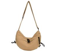 HTU Crescent Bag for Women Men Adjustable Strap Crossbody Bag Multi-Pockets Handbag Zipper Dumpling Bag for Travel Work (Camel)