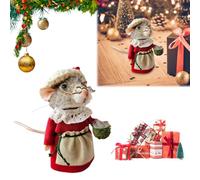 HTU Cute Needle Felted Mouse Handmade Mouse Doll Cute Needle Felted Mouse Needle Felting Mice Christmas Ornaments