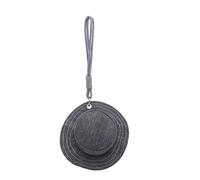 HTU Denim Hat Shape Purse for Women Men Change Pouch with Zipper Credit Card Holder Lightweight for Organizing Cards Keys Small Items (Dark Blue) (Dark Blue 160 * 160 * 40)