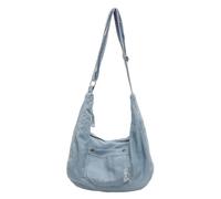 HTU Denim Shoulder Bag for Women Men Adjustable Strap Casual Tote