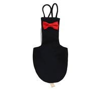 HTU Diaper Washable Reusable Bird Diaper Flight Suit with Bowtie (Black M)