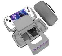 HTU EVA Travel Protective Handbag Waterproof Portable Storage Bag Non-scratch Hard Case Shockproof with Accessory Pocket for Asus Rog Ally X/Rog Ally Game Console