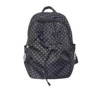 HTU Girls Soft Nylon Preppy Knapsack With Multi-Compartment Lightweight Campus Schoolbag With Double Zipper Simple Polka Dot Rucksack Outdoor Travel Dating Backpacks (Grey)
