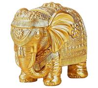 HTU Gold Elephant Statue Large Gold Elephant Statue Brings Good Luck Health Strength Elephant Statue Collectible Figurine Home Office Decor Elephant Ornament Bookshelf TV Stand Decor Gifts f