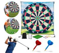 HTU Golf Game Set, Golf Chip Game Set, Pattern Golf Game Mat with 16 Golf Balls, Casual Golf Game, Office Home Hallway, Indoor and Outdoor Golf Game for Adults and Kids