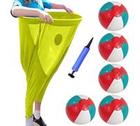 HTU Granny Pants Yard Game Set Party Games Pants for Adults (Yellow 5 balls)