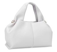 HTU Handle Bag Women Leather Shoulder Bag Cloud Top Handle Bag Chic Dumpling Cloud Bag Satchel Sling Bag Girl Stylish Purse(White)