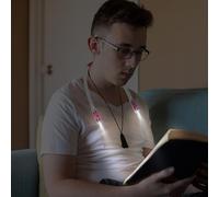 HTU LED Neck Reading Light Bendable Arms LED Night Light Adjustable Brightness Flashlight Comfortable Perfect for Reading Knitting Camping Repairing
