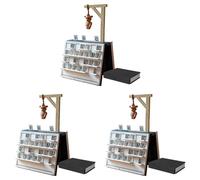 HTU Magnetic Cowboy Hangman Game, 3D Printed Mystery Guessing Word Game, Travel Essentials for Adults Family Kids Friends Party Gifts-3PCS