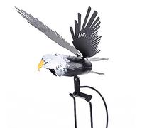 HTU Metal Eagle Wind Spinners Iron Wind Spinners Eagle Stakes Lawn Ornaments Crafts Garden Art Decor for Garden Patio Yard