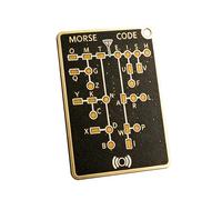 HTU Morse Code Trainer Card Pro, Morse Code Card, PCB Style Encryption Language Training Cards with Interactive Signal Buttons for Adult Telegraph Practice Radio Enthusiasts-1pcs