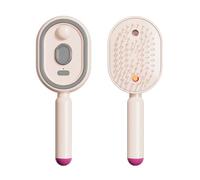 HTU Multi-Functional Massage Spray Comb, 2 In 1 Portable Hair Care Sprayer, Anti-Static & Detangling Vibration Scalp Massage Hairbrush for Women Girls-Pink