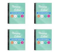 HTU Nurse Report Sheet Notebooks, Replaces Foldable Nursing Clipboard Simple Pocket Journals Notepads Spiral Clinical Essentials for Nurse Week Appreciation Gifts-4pcs
