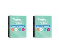 HTU Nurse Report Sheet Notebooks, Replaces Foldable Nursing Clipboard Simple Pocket Journals Notepads Spiral Clinical Essentials for Nurse Week Appreciation Gifts-2pcs