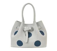 HTU Polka Dot Fashionable Bucket Bags PU Leather Large Hobo Bag Sweet Cute Slouchy Tote Purse Soft Comfortable Gift for Women Shopping Dating Daily Use (Blue)