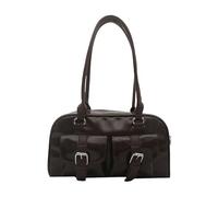 HTU PU Leather Retro Shoulder Bag Large Capacity Vintage Underarm Bag Multi-Pocket Boston Pillow Handbag Leisure Armpit Bag Travel Shopping Work Handbag (Coffee)