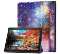 HTU PU Leather Trifold Stand Cover Auto Wake/Sleep Folio Protective Case Shockproof Ultra Slim Stand Cover for All-New Kindle Fire HD 10 Tablet