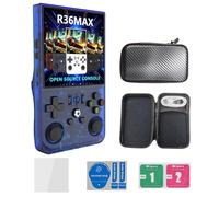 HTU R36max Retro Handheld game console, Retro console 4.0-inch IPS screen, retro games in 1 game console with open source linux system, 4000mAh battery portable game console