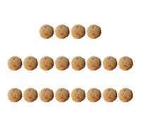 HTU Rabbit Fur Ball Cat Toy, 3 Inch Cat Pom Pom Balls, Washable Soft Fluffy Interactive Cat Toy for Winter Indoor Cute Kitten Pet Interactive Gifts-20Pcs