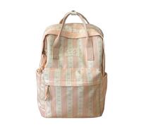 HTU School Backpack for Teens Girls Students Lightweight Campus Bookbag Multi-pocket Striped Casual Y2K Schoolbag for Outing Travel Commuting (Pink) (Pink 390 * 290 * 130)