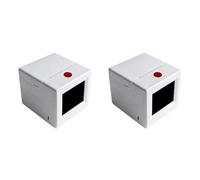 HTU Smart AI Voice Sticker Printer Box with Display, AI Sticker Printer for Home Office Study & DIY Projects, 5 Rolls Paper Included-white-2pcs