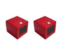 HTU Smart AI Voice Sticker Printer Box with Display, AI Sticker Printer for Home Office Study & DIY Projects, 5 Rolls Paper Included-red+2pcs