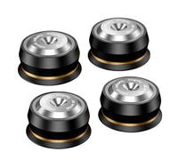 HTU Speaker Isolation Stand, Audio Speaker Spike Pads Mats, Universal Stainless Steel Shock Absorber Feet Pads for Subwoofer CD DVD Amplifier Turntable, 63x26mm-4Pcs
