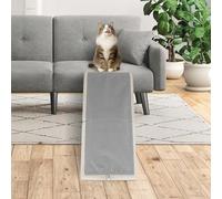 HTU Split Ottoman Dog Ramp for Couch & Bed, 2-In-1 Split Dog Ramp, 220LBS Capacity Non-Slip Foldable Human Chairs, Detachable Convertible Pet Ramps Footstool for Small and Large Dogs-White