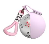 HTU Stainless Steel Dog Water Bottle for Small Dogs, 2-In-1 Dog Water Bottle with Silicone Bowl, Foldable Compact Dogs Drinking Bottles Ideal for Walking Hiking & Travel-Pink Bow
