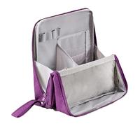 HTU Standing Makeup Bag with Compartments Waterproof Cosmetic Bag for Women (Purple)