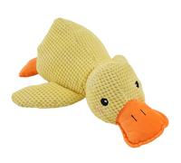 HTU Stuffed Duck Dog Toy Cute No Stuffing Duck with Soft Squeaker Durable Squeaky Dog The Mellow Dog Calming Duck for Dogs Teeth Cleaning for Large & Small Dogs