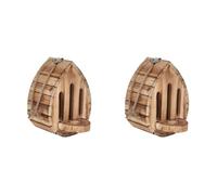 HTU Teardrop-Shaped Butterfly House 2In1 Wooden Butterfly Habitat & Feeder Hangable Decorative Nesting Box for Garden Patio Balcony Backyard