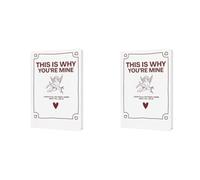 HTU THIS IS WHY YOU'RE MINE, Keepsake Book for Couples, Couples Love Story Journal, Meaningful Gifts for Beloved Boyfriend Girlfriend-2PCS