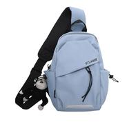 HTU Unisex Canvas Crossbody Chest Bag Multiple Pockets Shoulder Bag Belt Bag Sporty Chest Bag Without Pendant