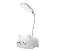 HTU USB Small Desk Lamp Foldable Cute Cat Student Learning Light Adjustable Gooseneck 400mAh for Living Room Study