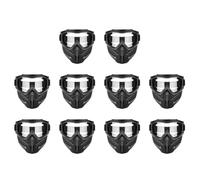 HTU Welding Mask - PC Cutting Dust-Resistant Protective Face Shield, Detachable Welder Mask for Cycling Enthusiasts, Impact-Resistant Goggles for Work & Sports, Anti-Fog Design-Clear-10pcs